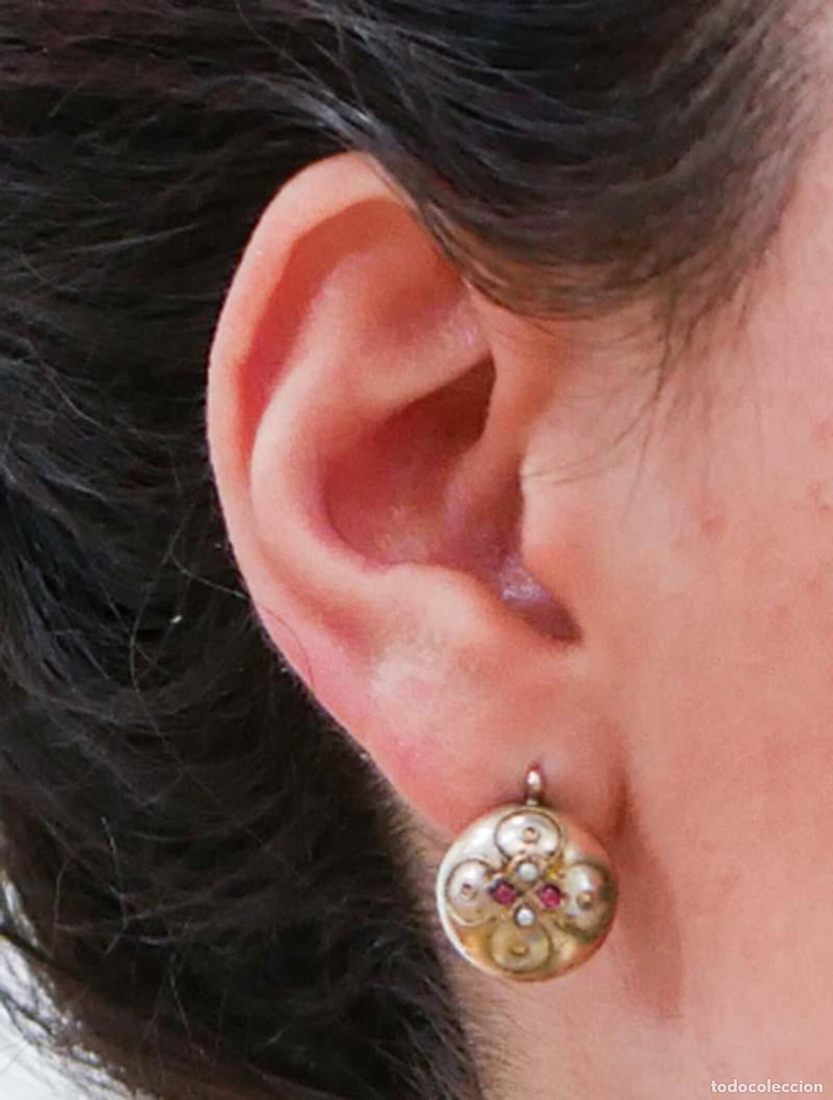 Joyeria: Pendientes de rub&iacute;es, perlas y oro rosa - Foto 7