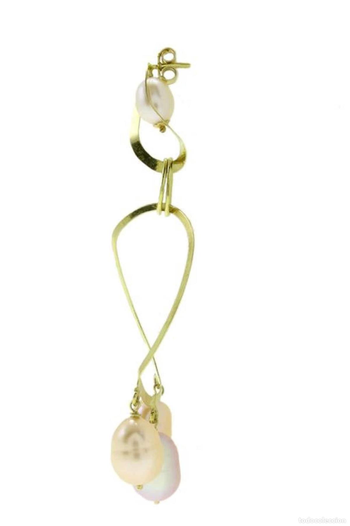 Joyeria: Pendientes colgantes de oro amarillo - Foto 2