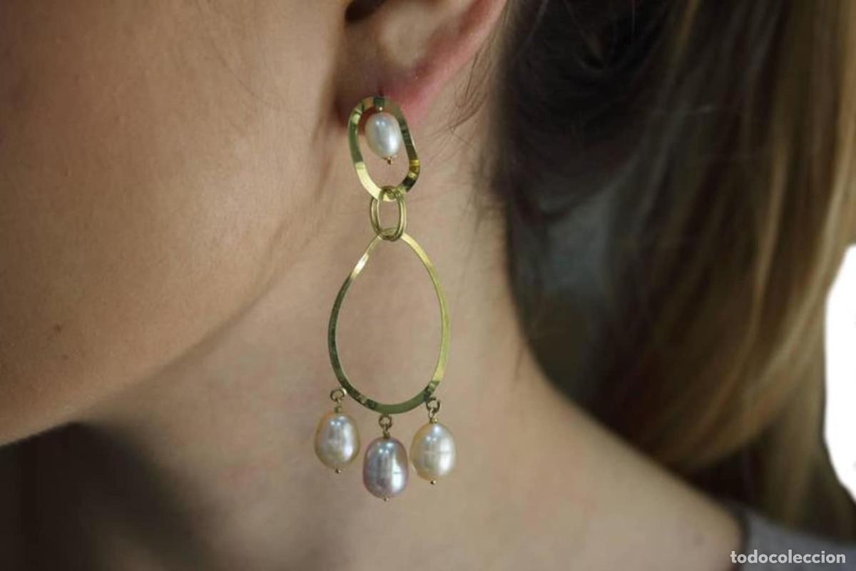 Joyeria: Pendientes colgantes de oro amarillo - Foto 4