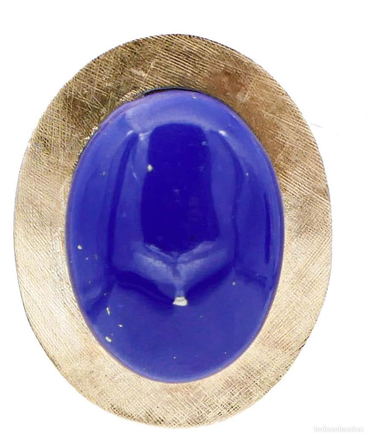 Joyeria: Pendientes grandes de lapisl&aacute;zuli y oro amarillo - Foto 7