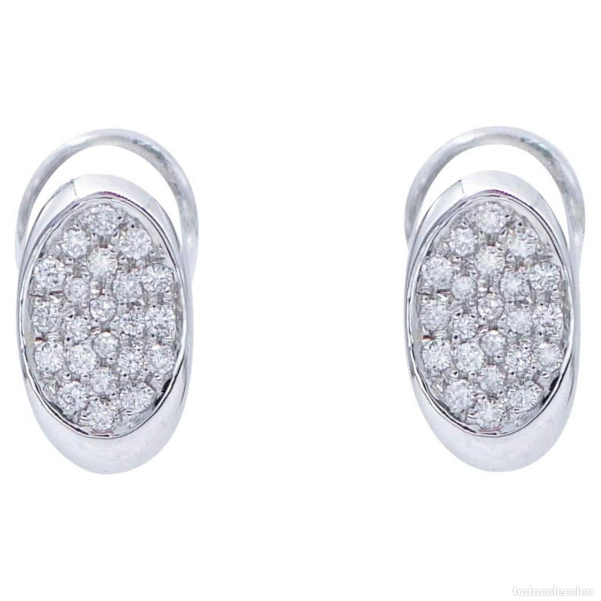 Joyeria: Pendientes de oro blanco de 18 quilates con diamantes - Foto 1