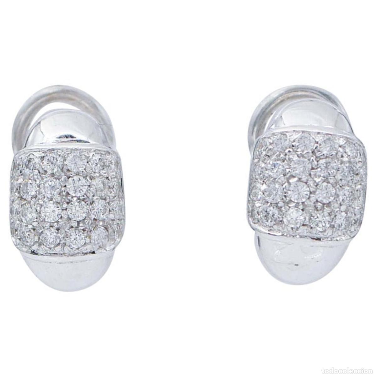 Joyeria: Pendientes de diamantes y oro blanco de 18 quilates - Foto 1