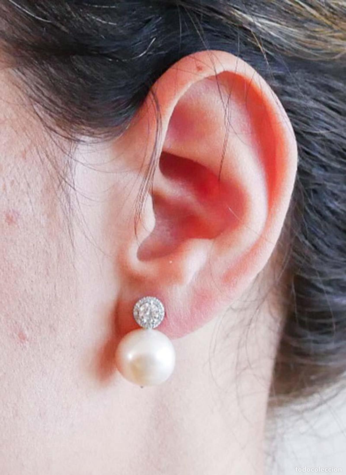 Joyeria: Pendientes de perlas, diamantes y oro blanco - Foto 7
