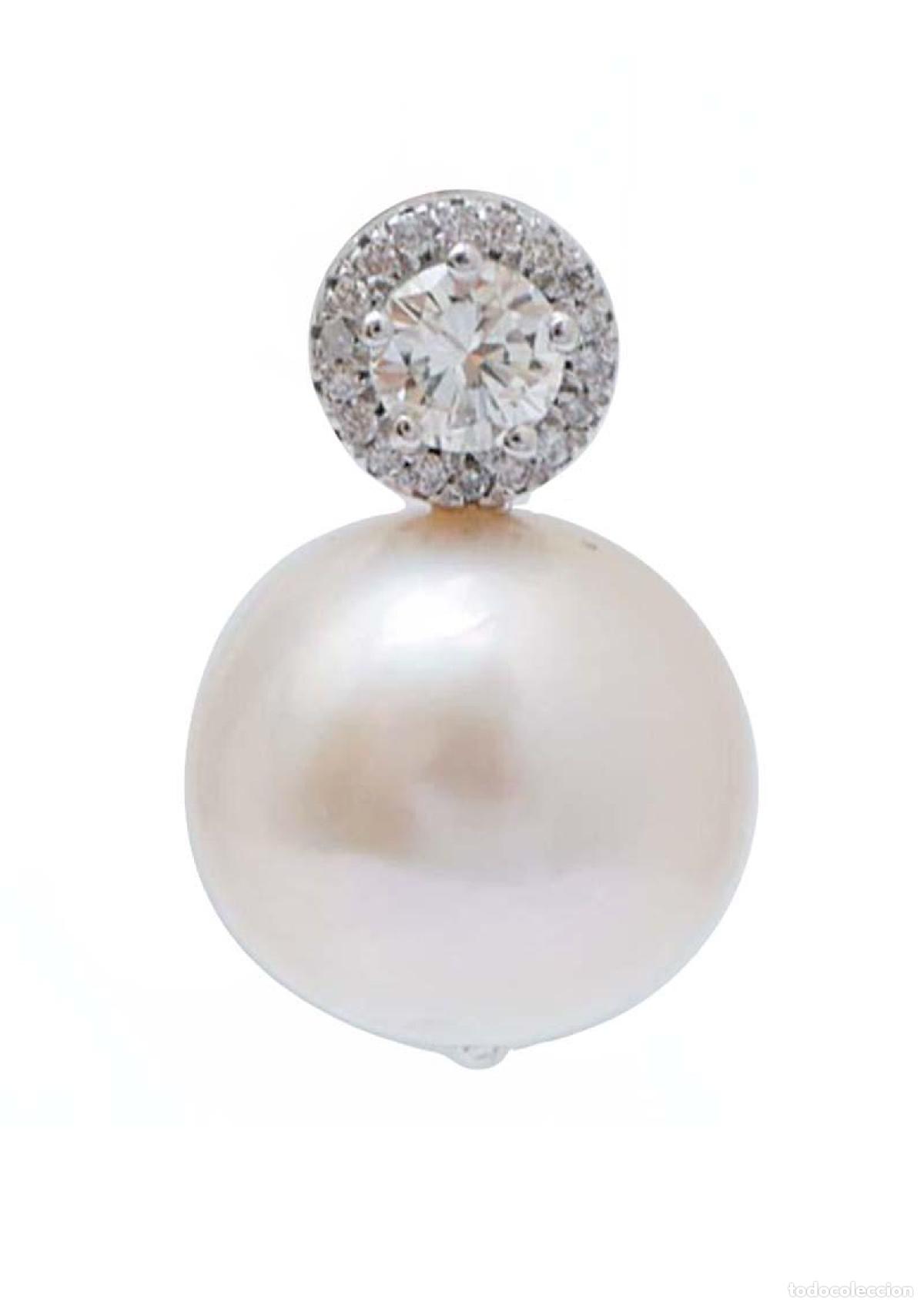 Joyeria: Pendientes de perlas, diamantes y oro blanco - Foto 8