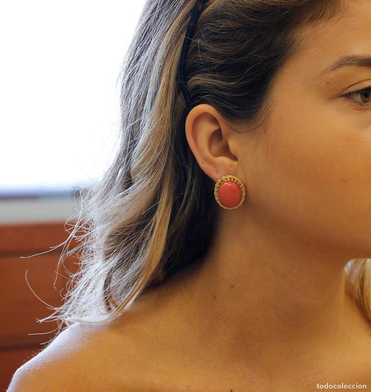 Joyeria: Pendientes de oro amarillo de 18 quilates y coral - Foto 10