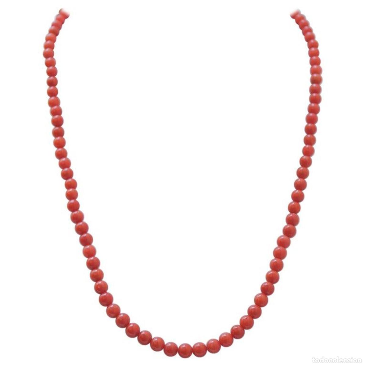 Joyeria: Collar de coral y oro amarillo de 18 quilates - Foto 1
