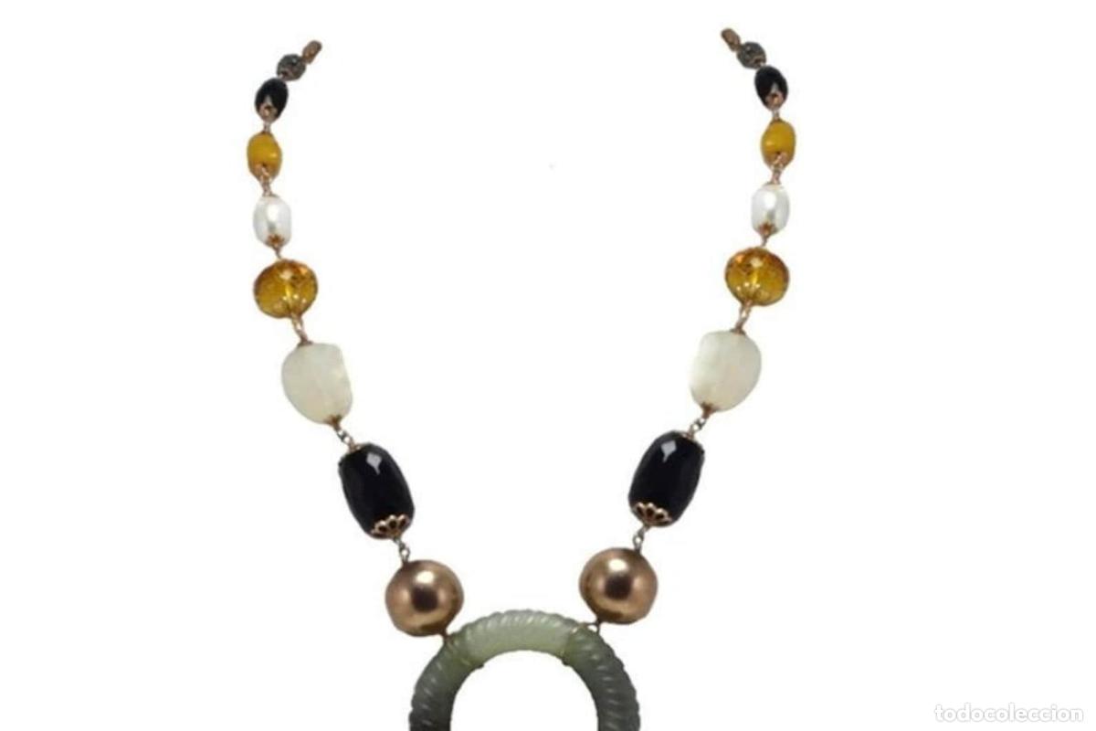 Joyeria: Collar de perlas y piedras de plata y oro - Foto 2
