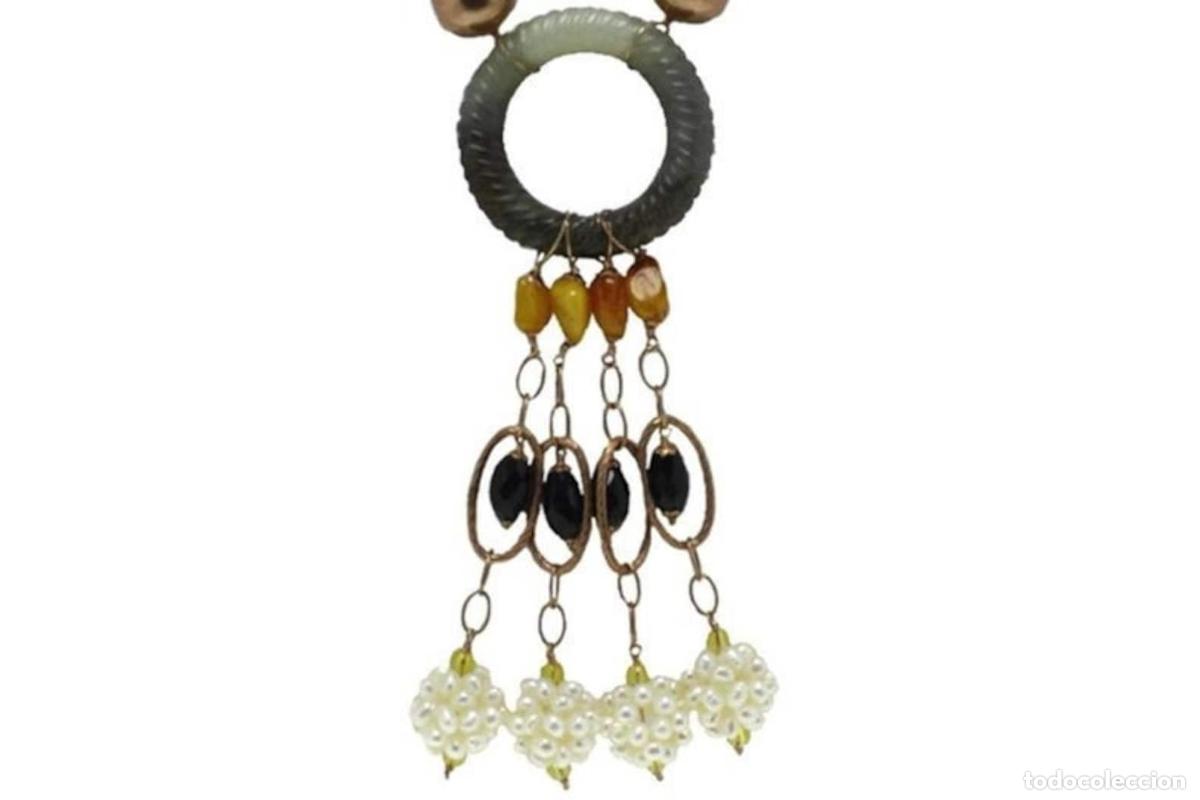Joyeria: Collar de perlas y piedras de plata y oro - Foto 3