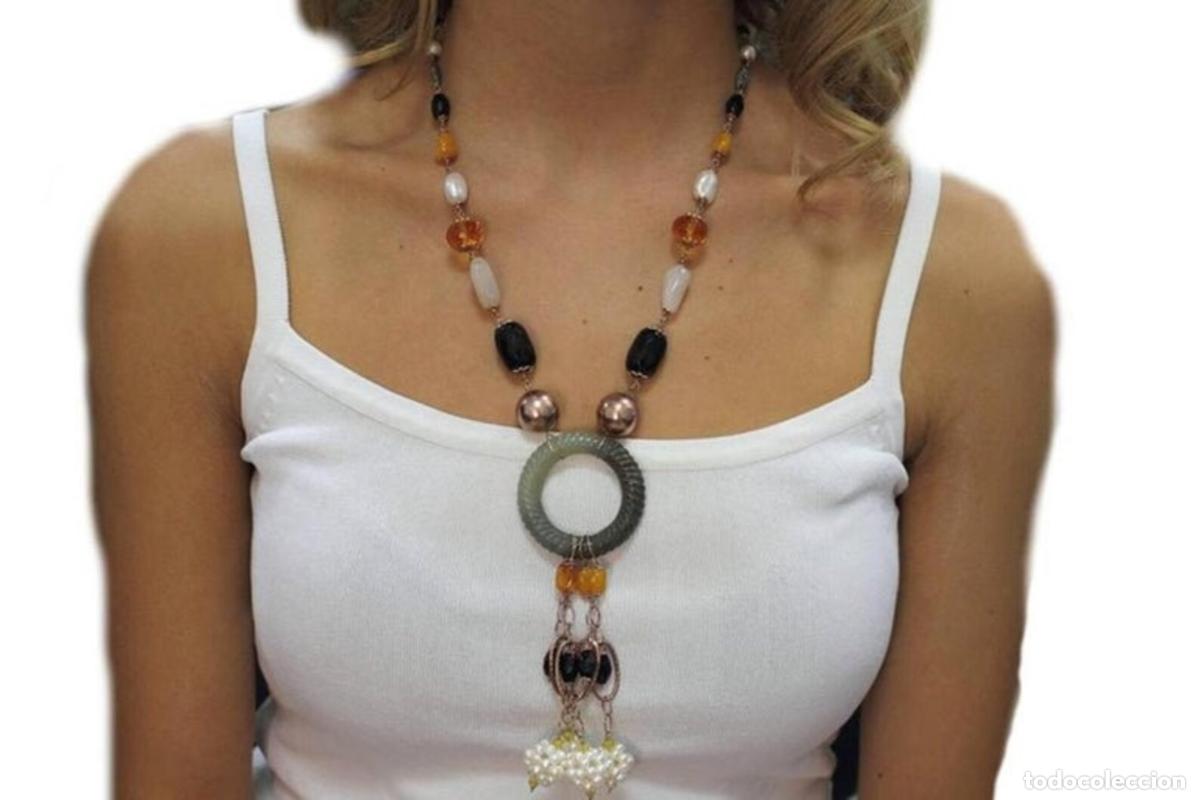 Joyeria: Collar de perlas y piedras de plata y oro - Foto 4