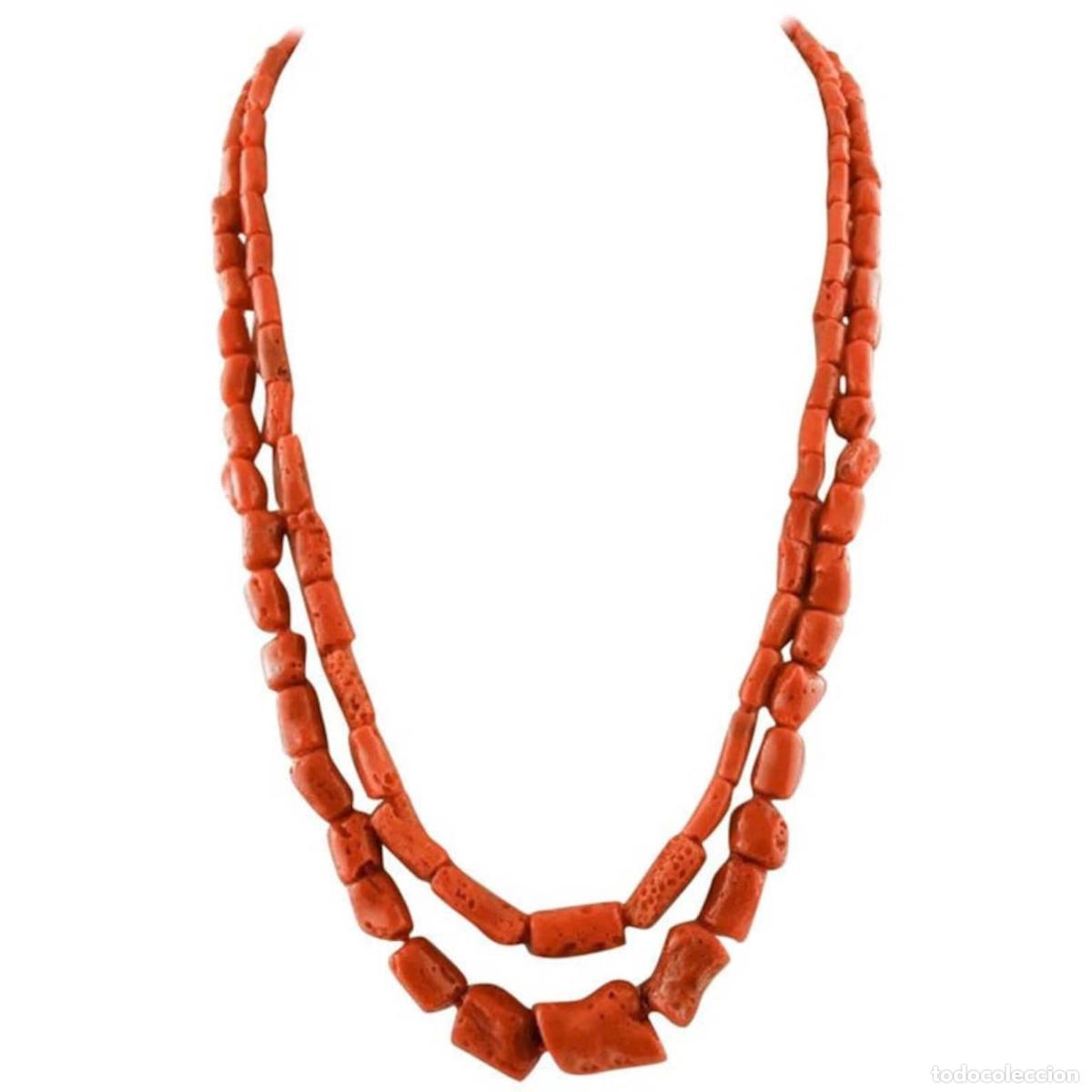 Joyeria: Collar de coral de dos hilos - Foto 1