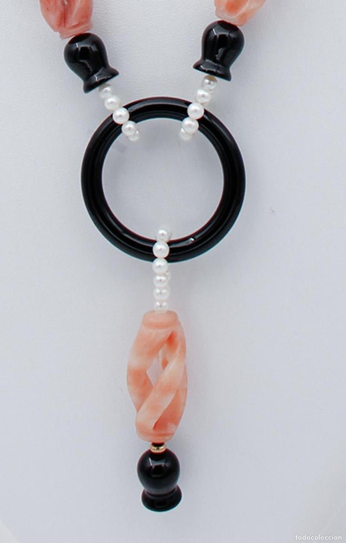 Joyeria: Collar de perlas, piedras y oro rosa - Foto 6