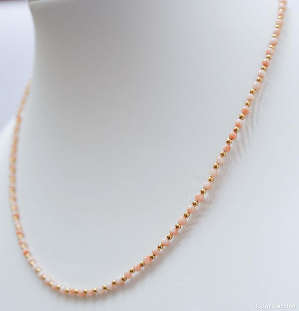 Joyeria: Collar de coral y oro amarillo de 18 quilates - Foto 7