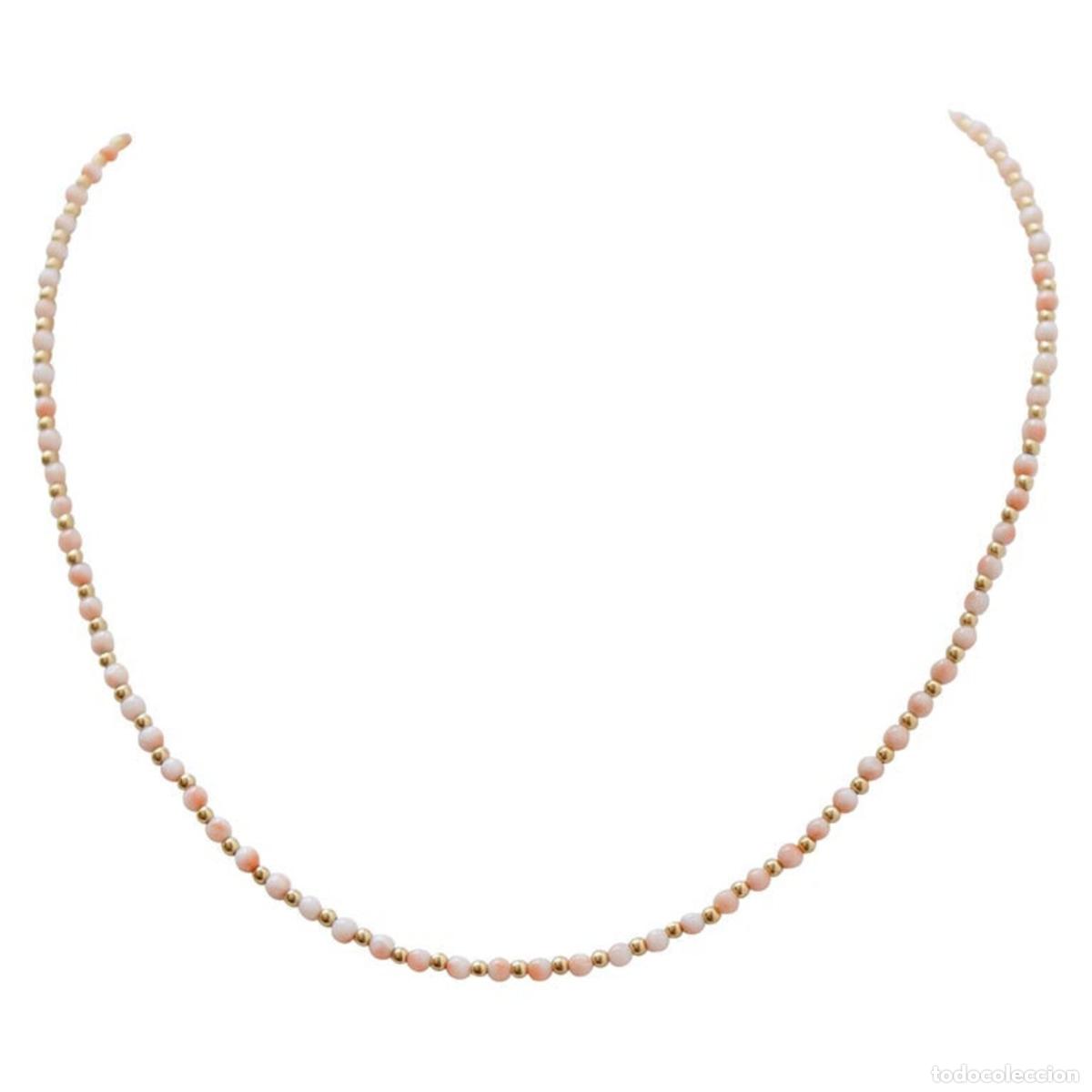 Joyeria: Collar de coral y oro amarillo de 18 quilates - Foto 1