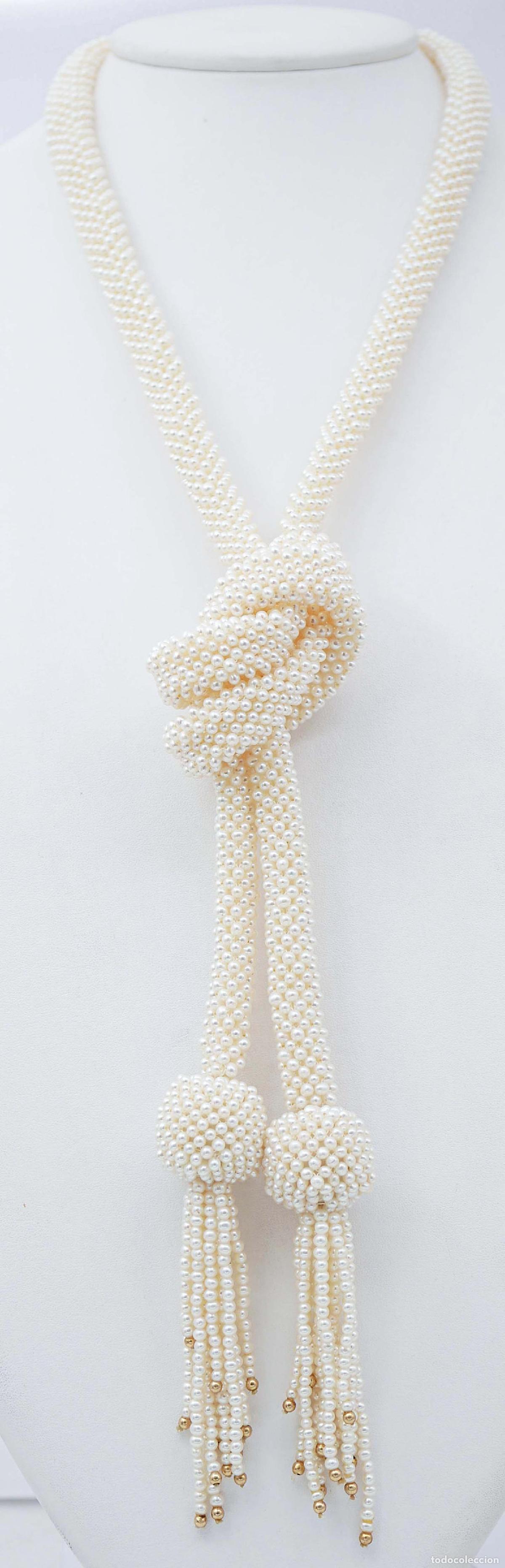 Joyeria: Collar de perlas de oro amarillo de 18 quilates - Foto 8