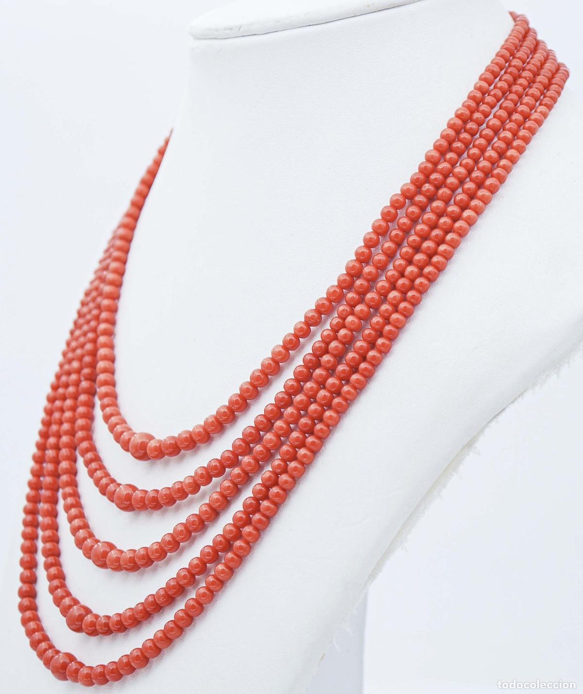 Joyeria: Collar de coral de varias hebras - Foto 6