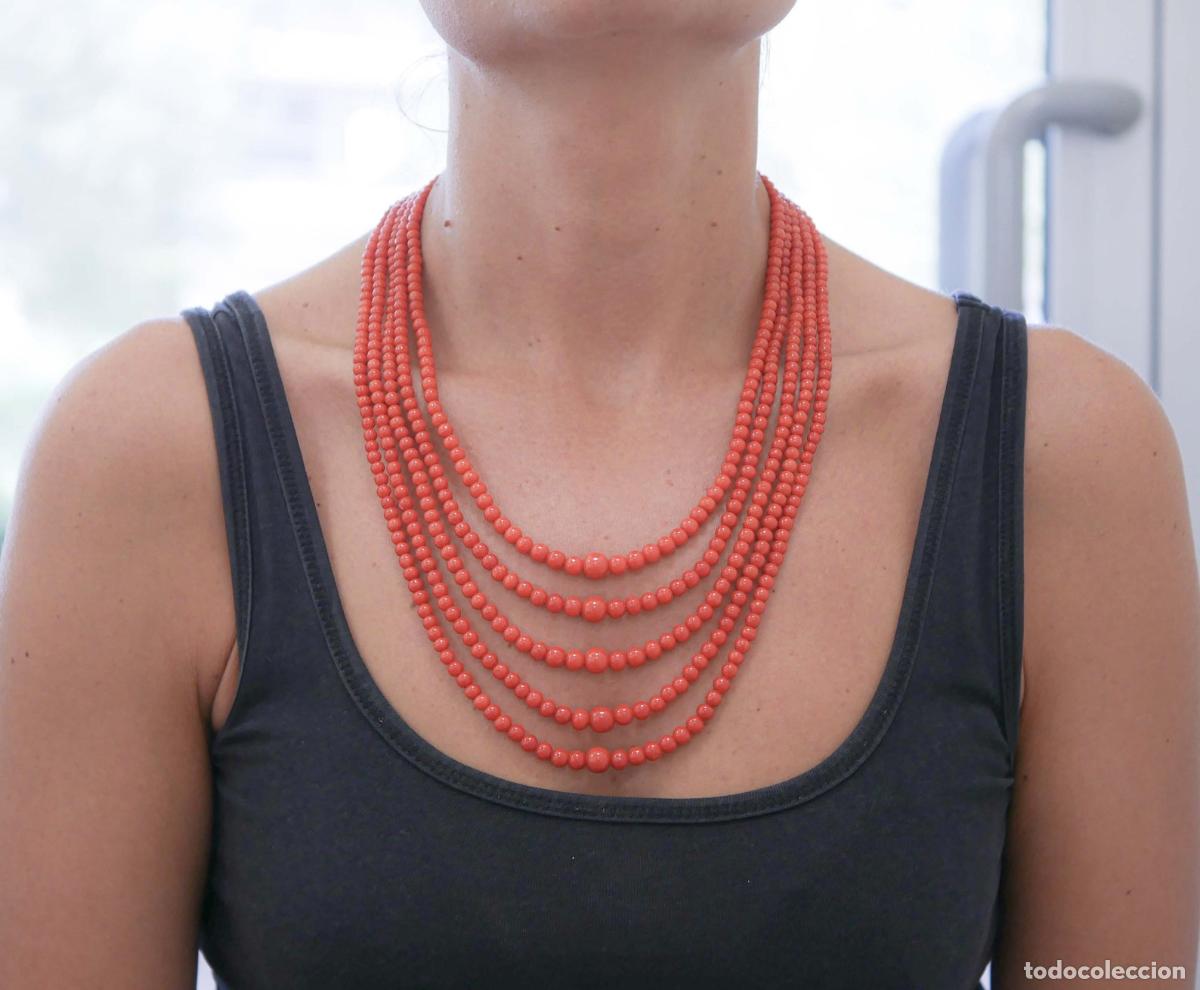 Joyeria: Collar de coral de varias hebras - Foto 8