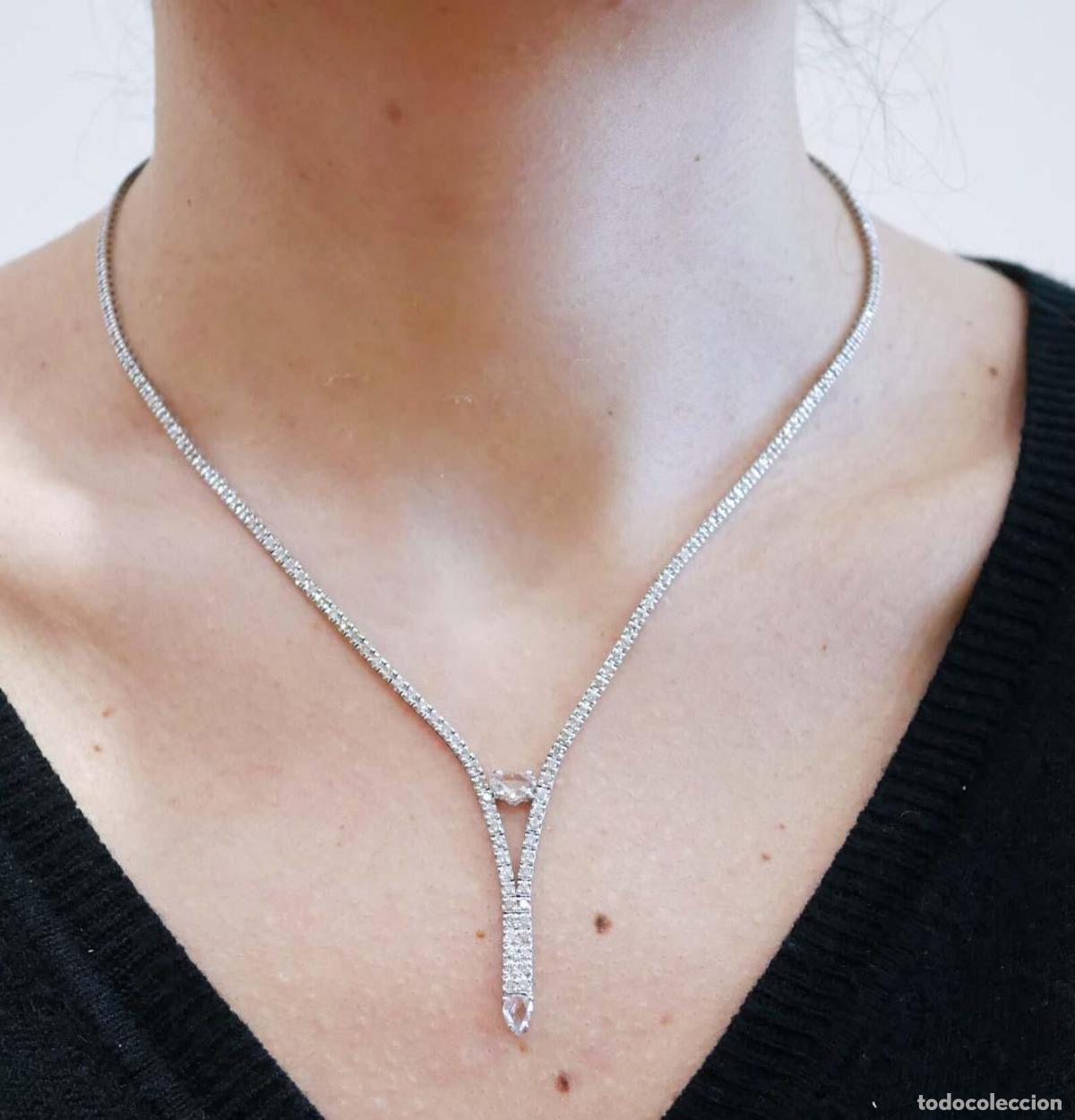 Joyeria: Collar de tenis de oro blanco y diamantes - Foto 8