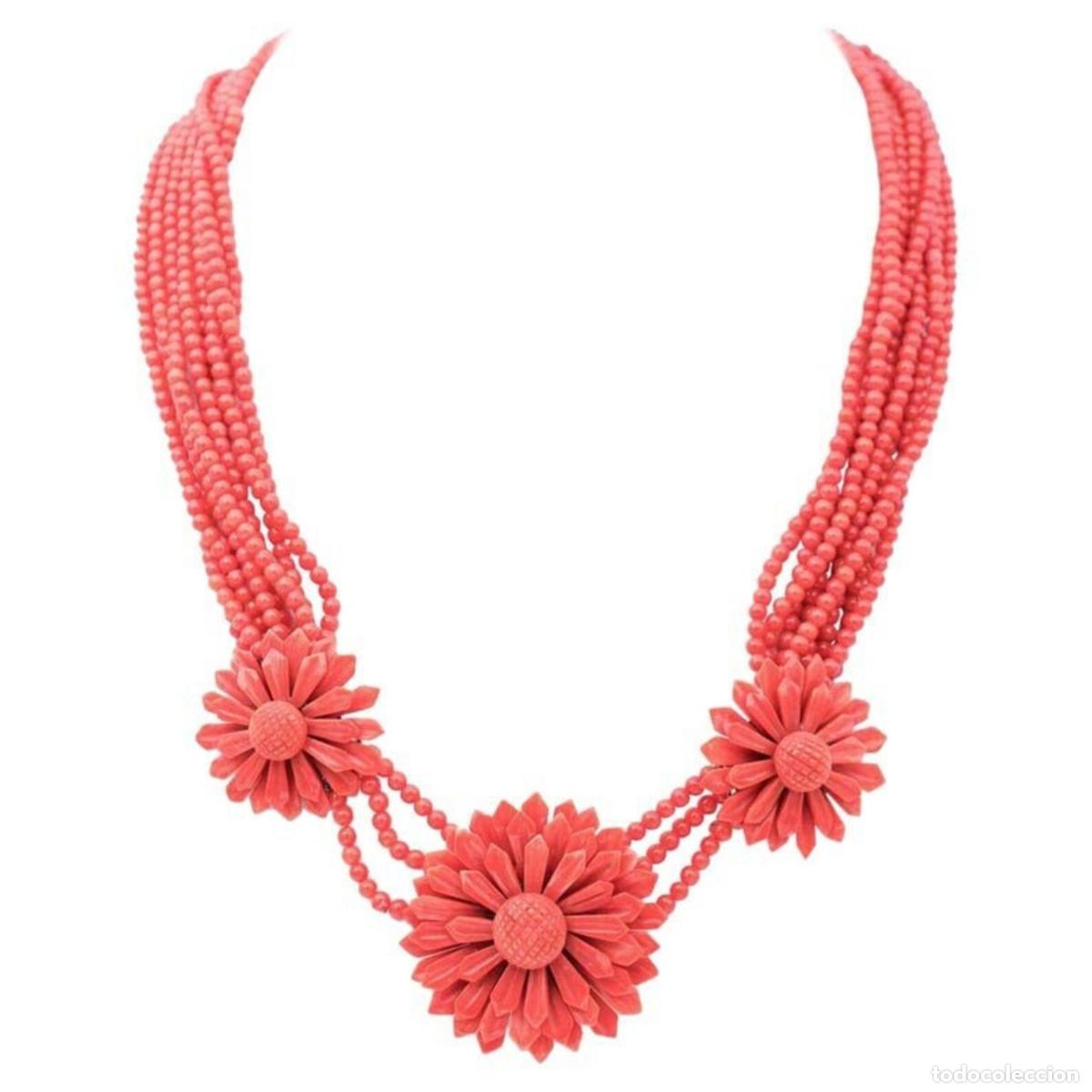 Joyeria: Collar de coral y oro rosa - Foto 1