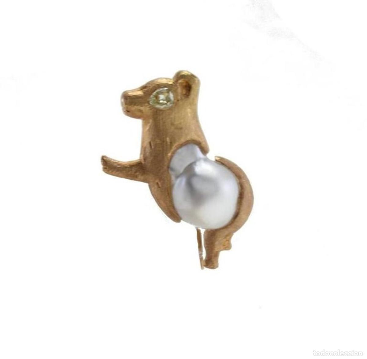 Joyeria: Broche de oro con perla barroca y diamantes - Foto 6