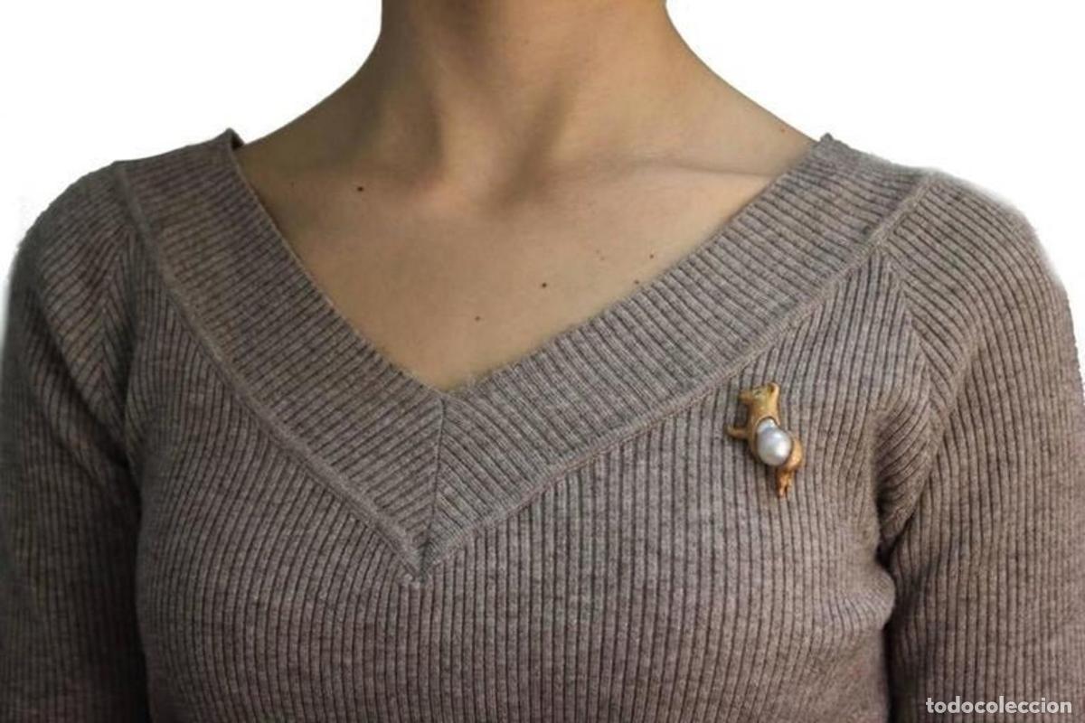 Joyeria: Broche de oro con perla barroca y diamantes - Foto 8