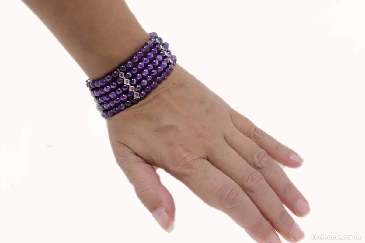 Joyeria: Pulsera de cuentas de amatista, diamantes, rub&iacute;es y oro - Foto 7