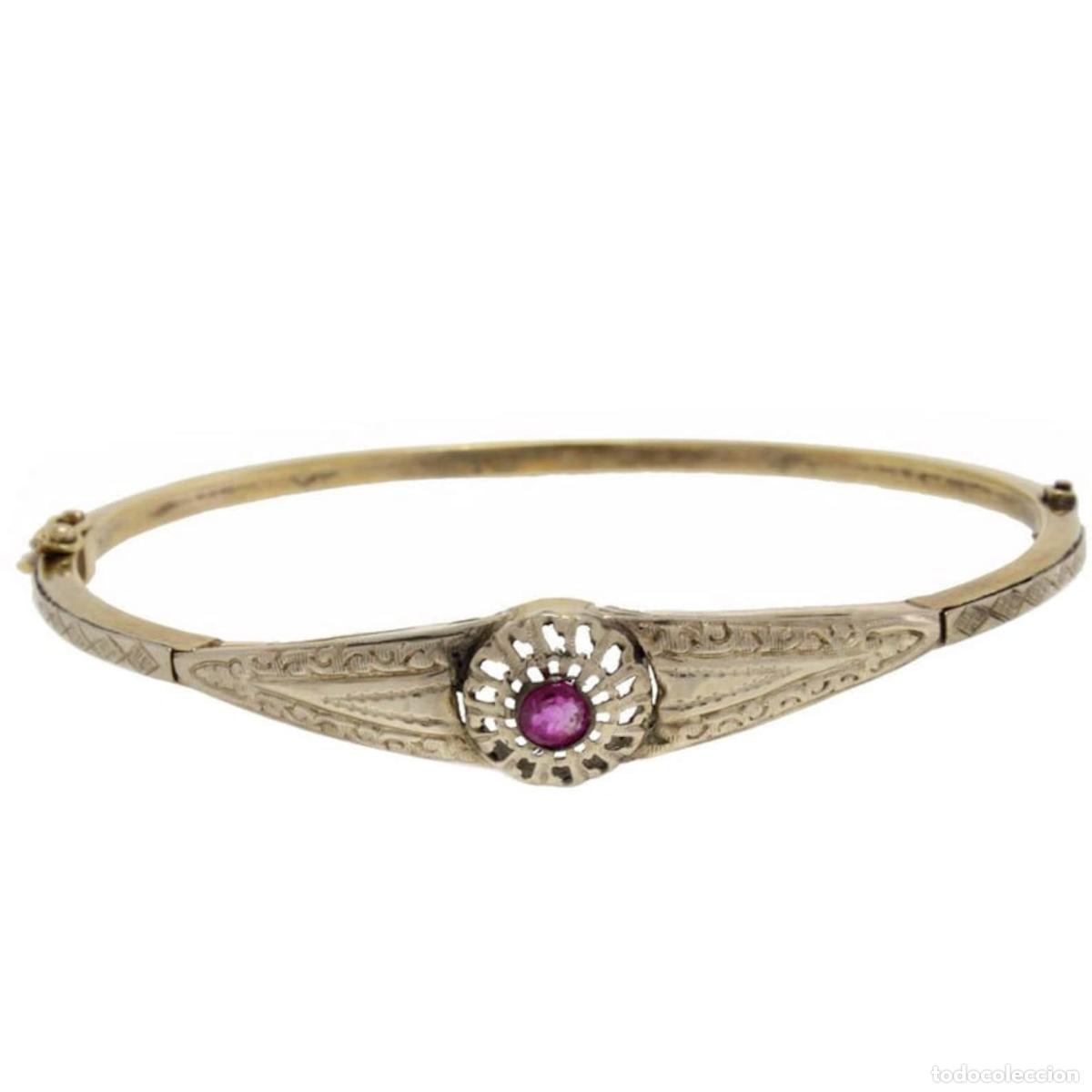 Joyeria: Pulsera de oro y rub&iacute; - Foto 1