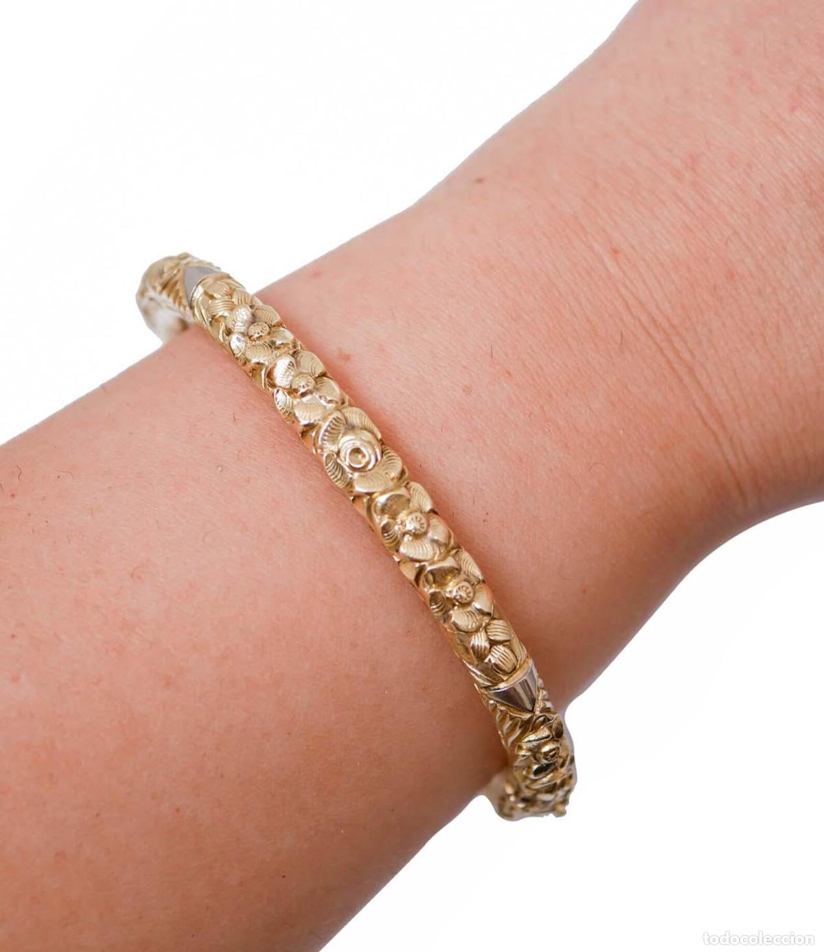 Joyeria: Pulsera de oro amarillo cincelada a mano - Foto 8