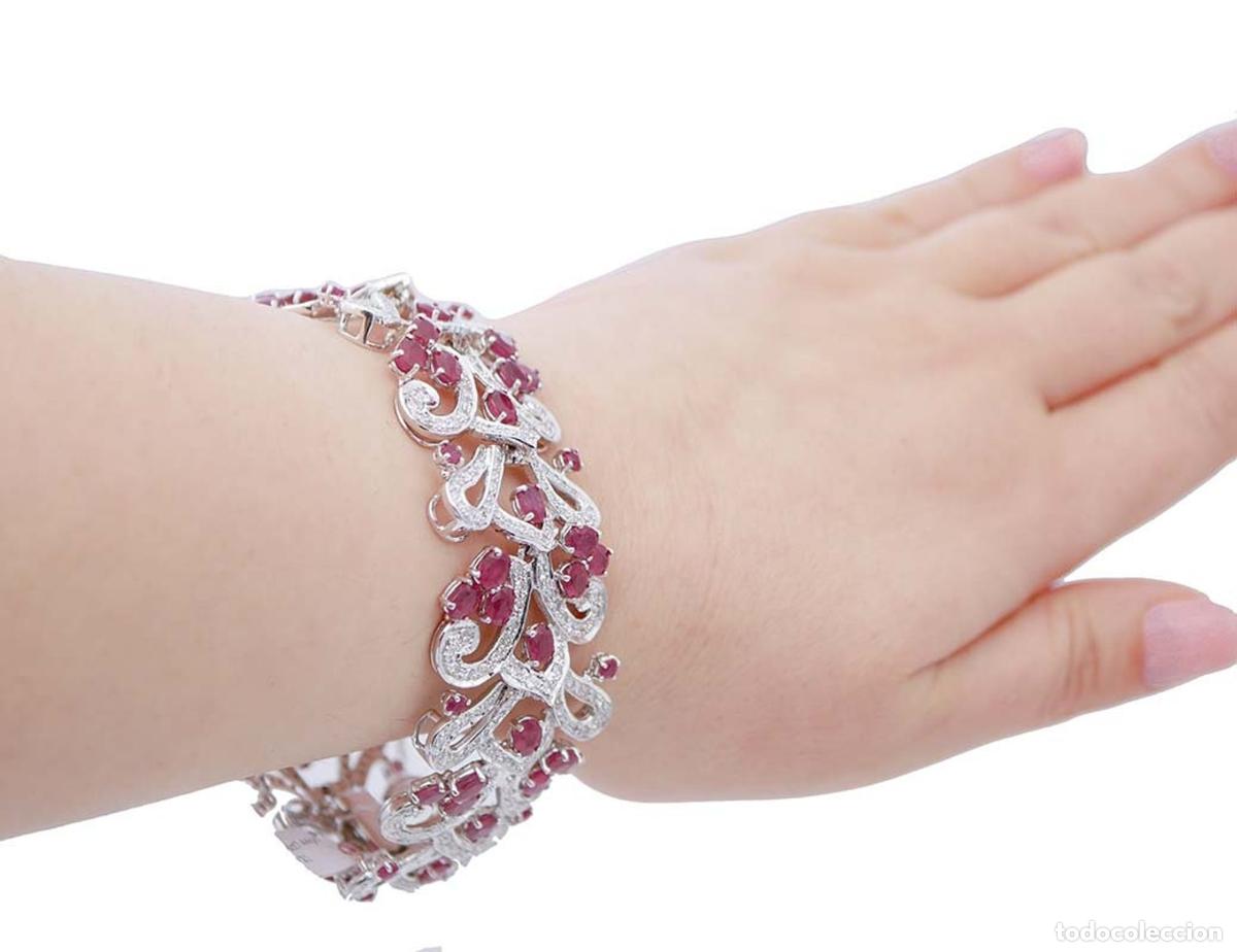 Joyeria: Pulsera de rub&iacute;es, diamantes y oro blanco - Foto 6
