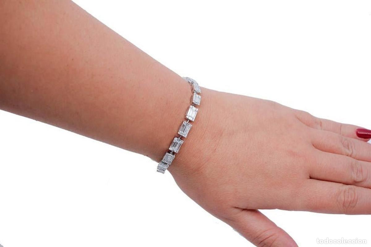 Joyeria: Pulsera de diamantes y oro blanco de 18 quilates - Foto 9