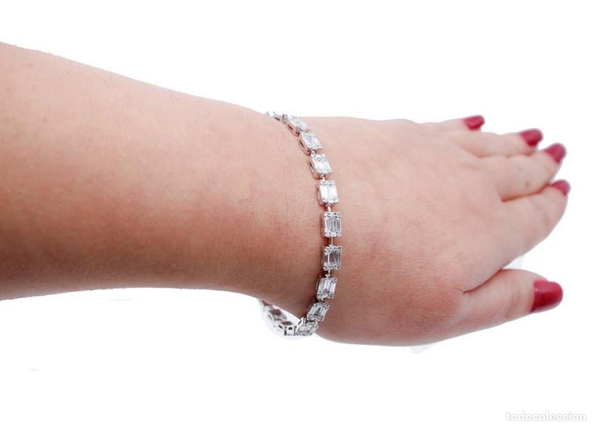 Joyeria: Pulsera de diamantes y oro blanco de 18 quilates - Foto 7