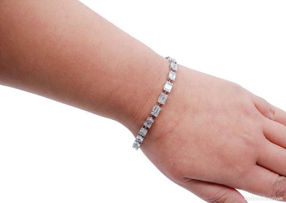 Joyeria: Pulsera de diamantes y oro blanco de 18 quilates - Foto 9