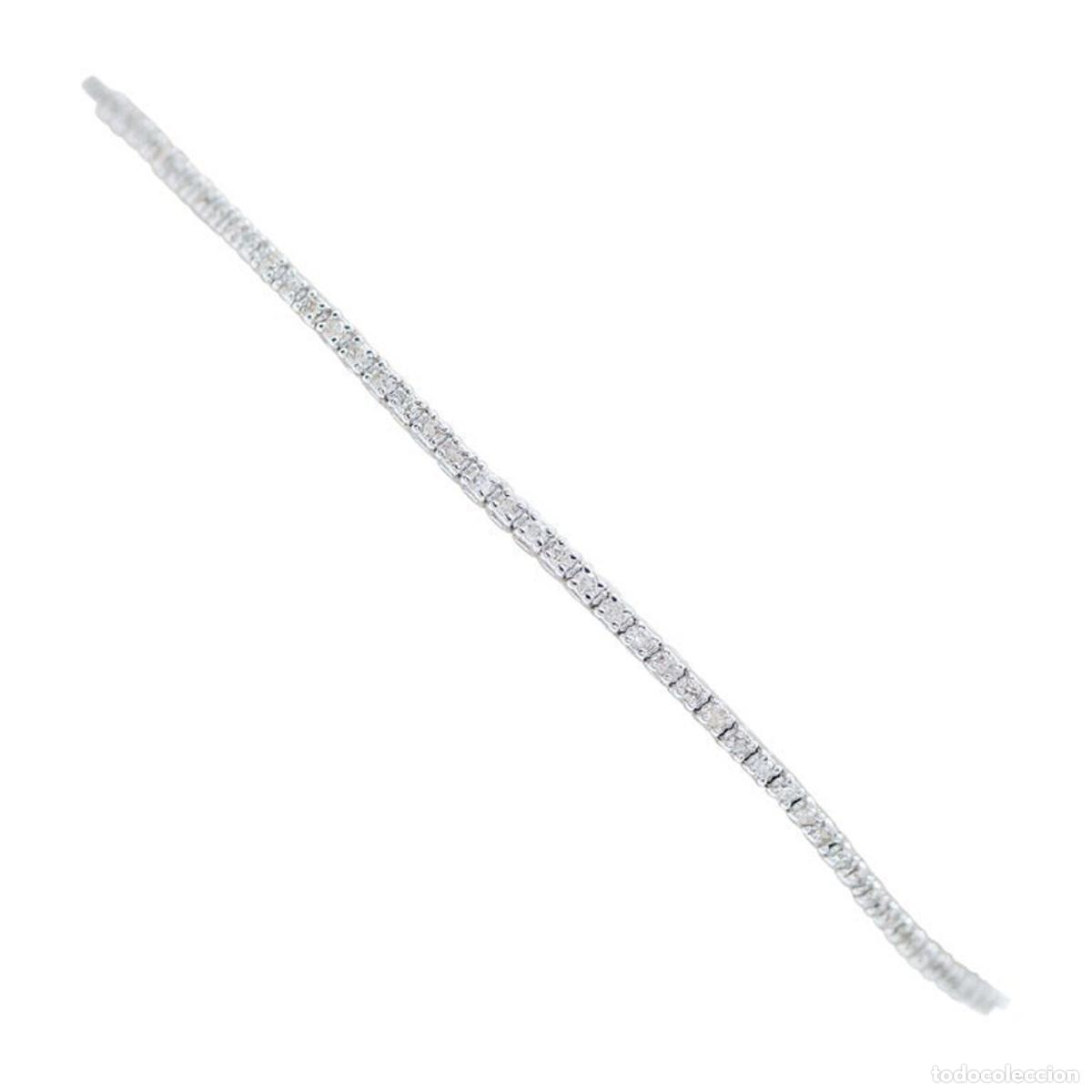 Joyeria: Pulsera de tenis de oro blanco y diamantes - Foto 1