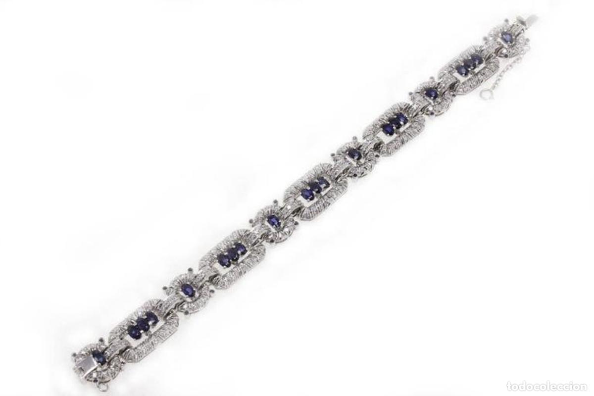 Joyeria: Pulsera de oro con zafiros y diamantes - Foto 6