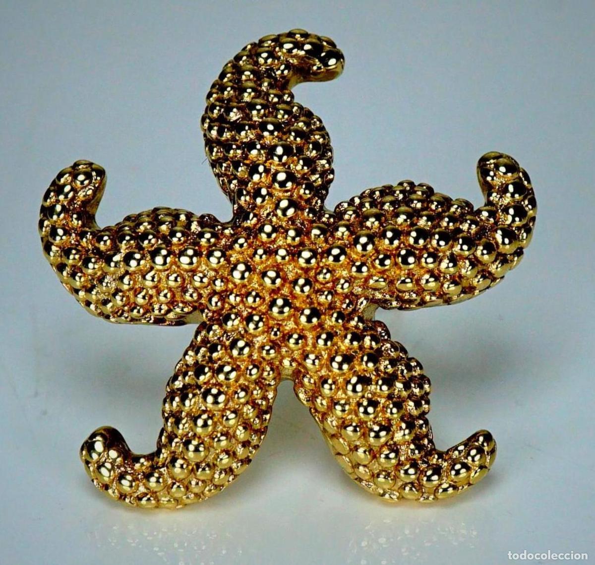 Joyeria: Broche vintage de estrella de mar en oro - Foto 1