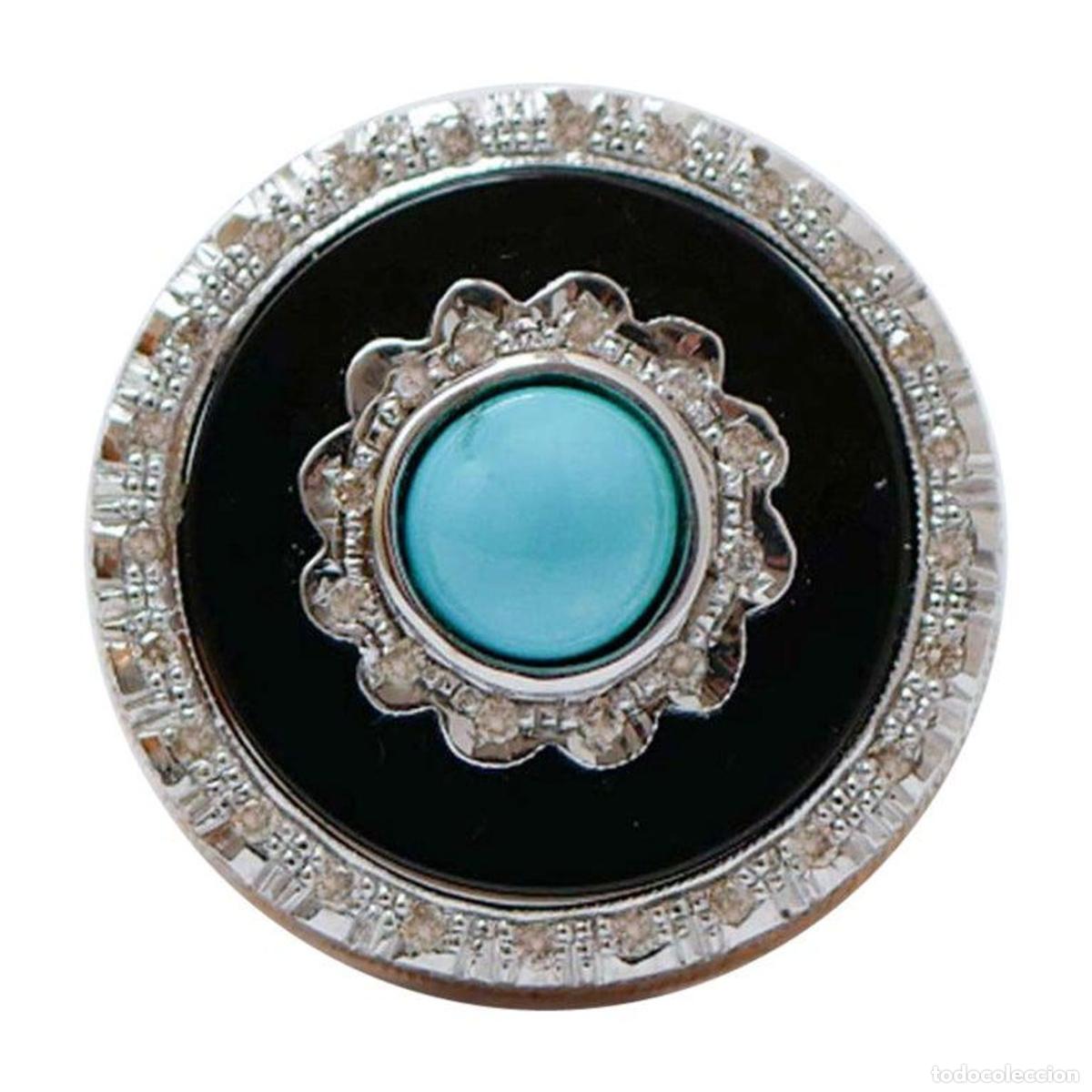 Joyeria: Anillo de turquesa, &oacute;nix, diamantes y oro rosa - Foto 1