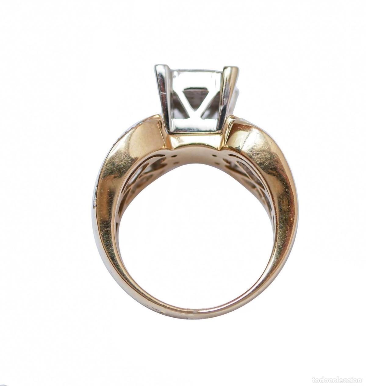 Joyeria: Anillo de diamantes, oro amarillo y oro blanco - Foto 8