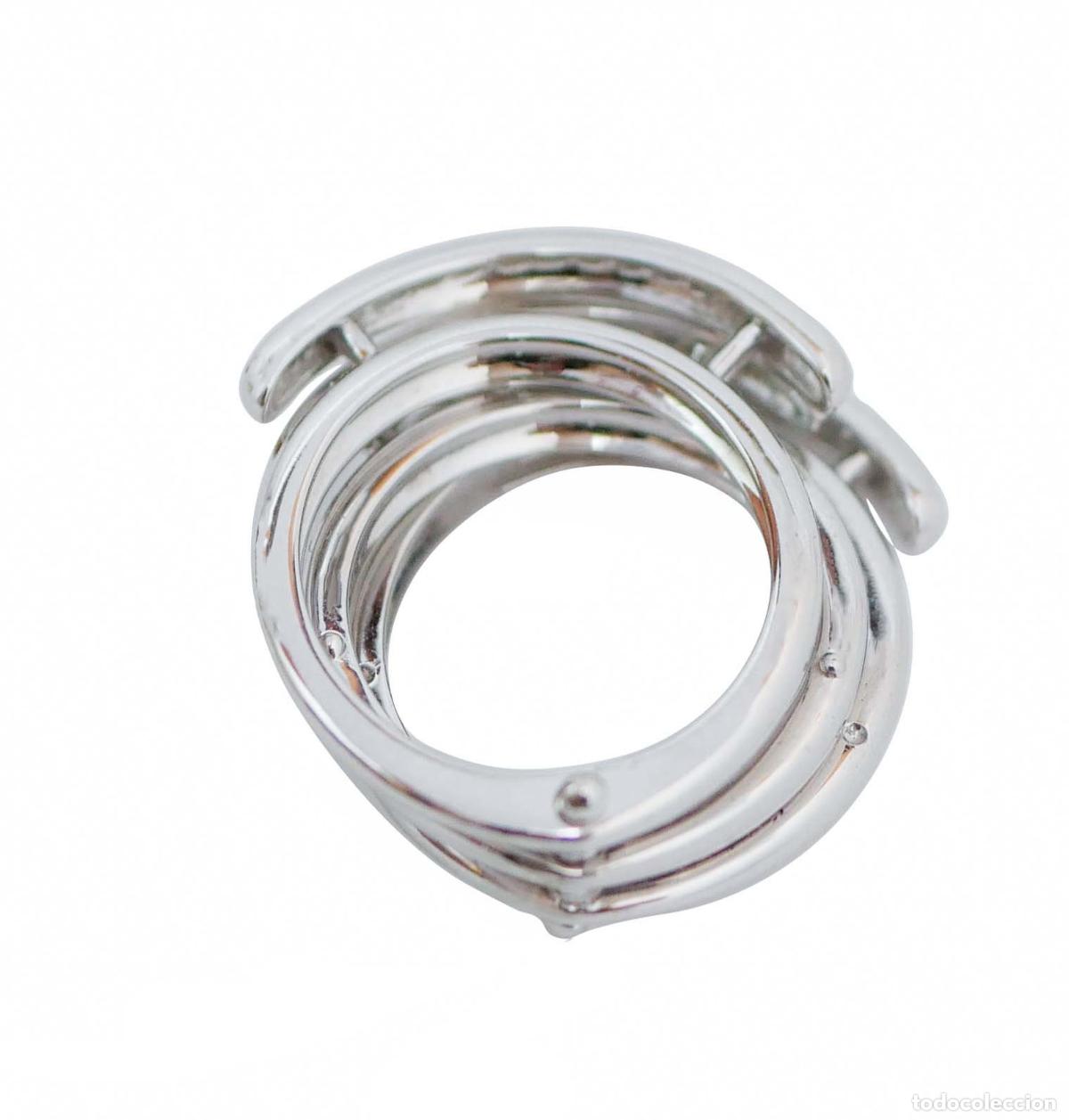 Joyeria: Anillo de moda con diamantes en oro blanco de 18 quilates - Foto 6