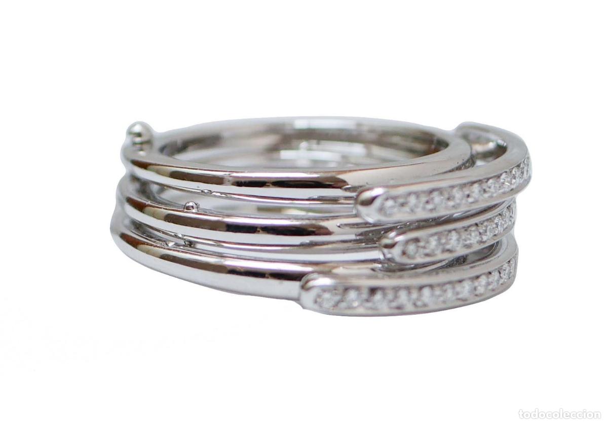 Joyeria: Anillo de moda con diamantes en oro blanco de 18 quilates - Foto 7