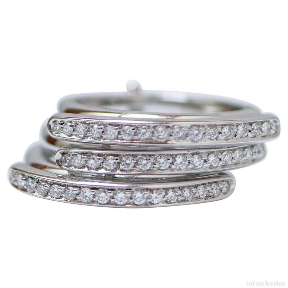 Joyeria: Anillo de moda con diamantes en oro blanco de 18 quilates - Foto 1