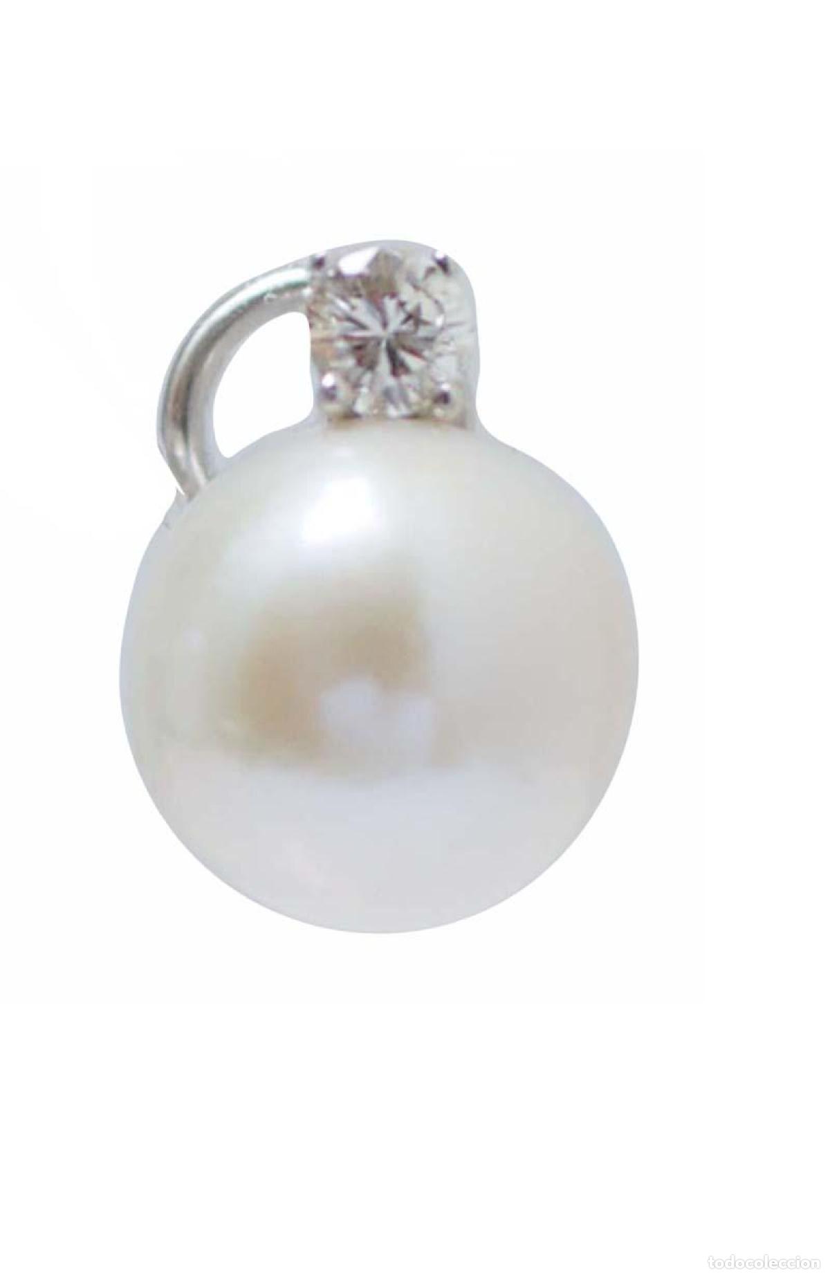 Joyeria: Pendientes de oro blanco con perlas y diamantes - Foto 6