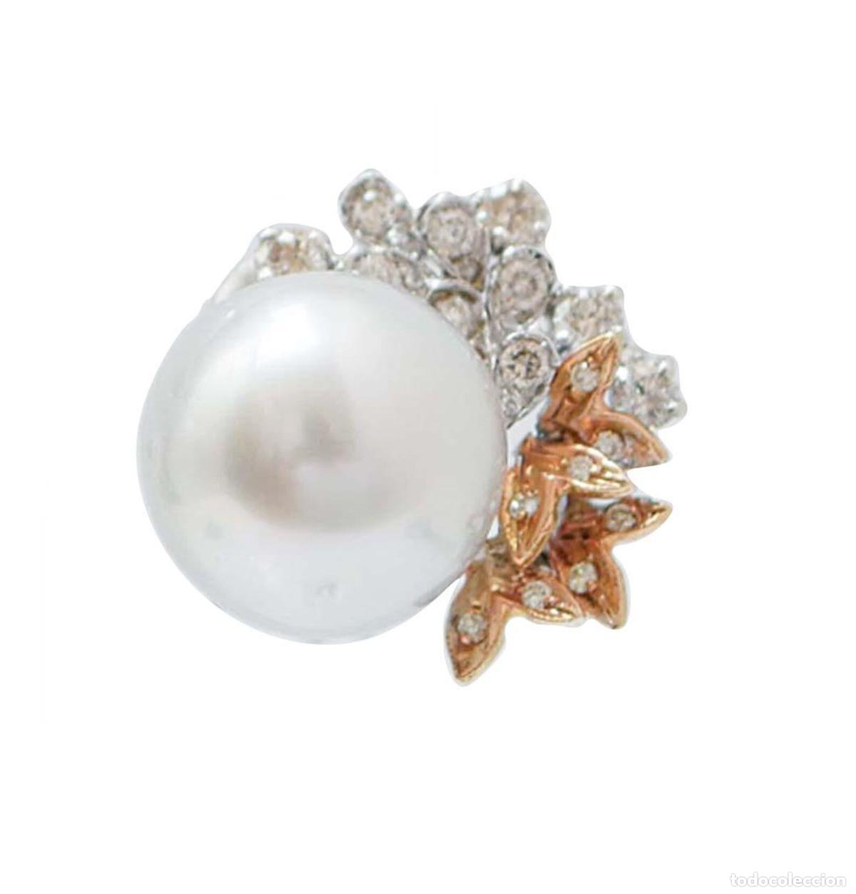 Joyeria: Pendientes de perlas, diamantes, oro blanco y oro rosa - Foto 6