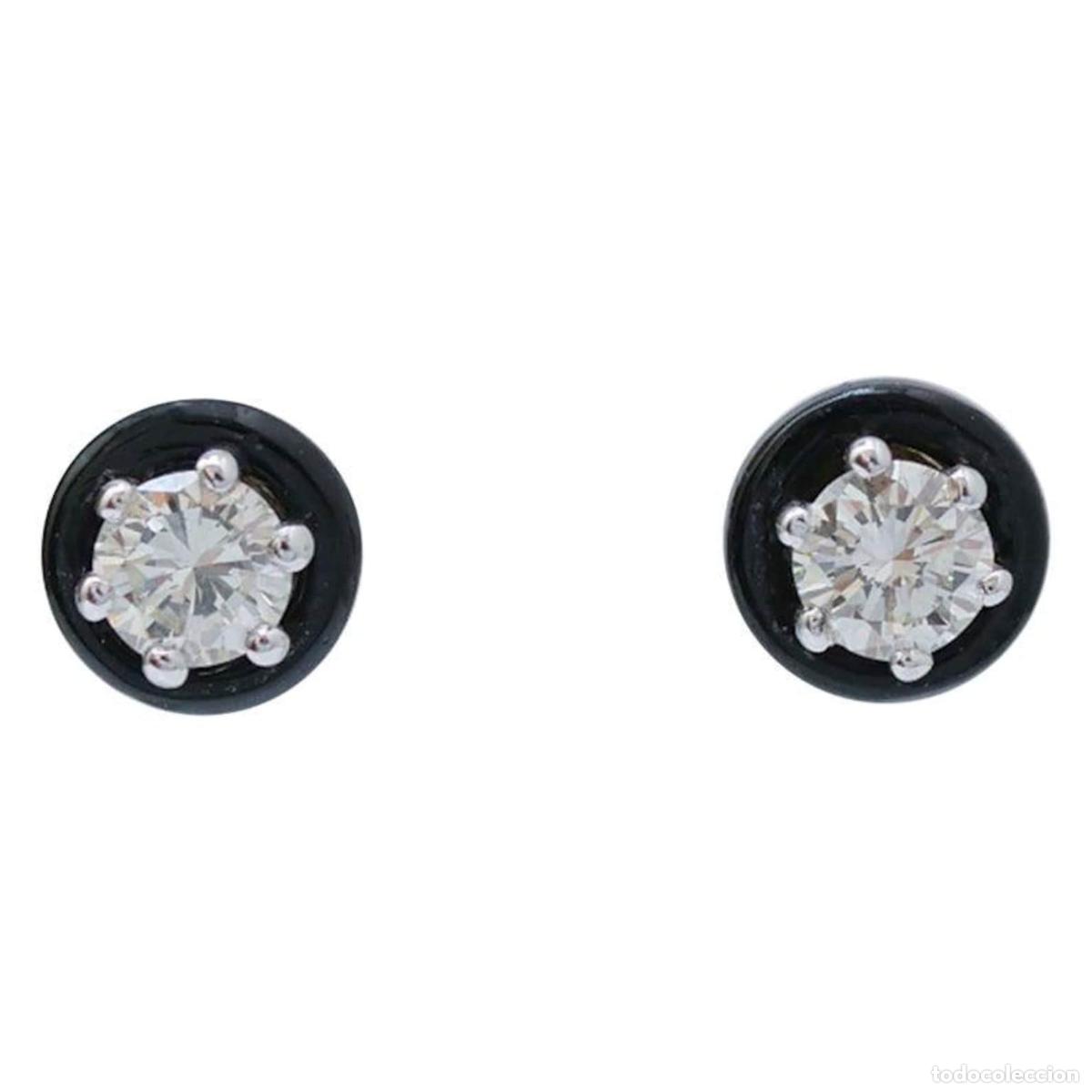 Joyeria: Pendientes de diamantes, &oacute;nix y oro blanco - Foto 1