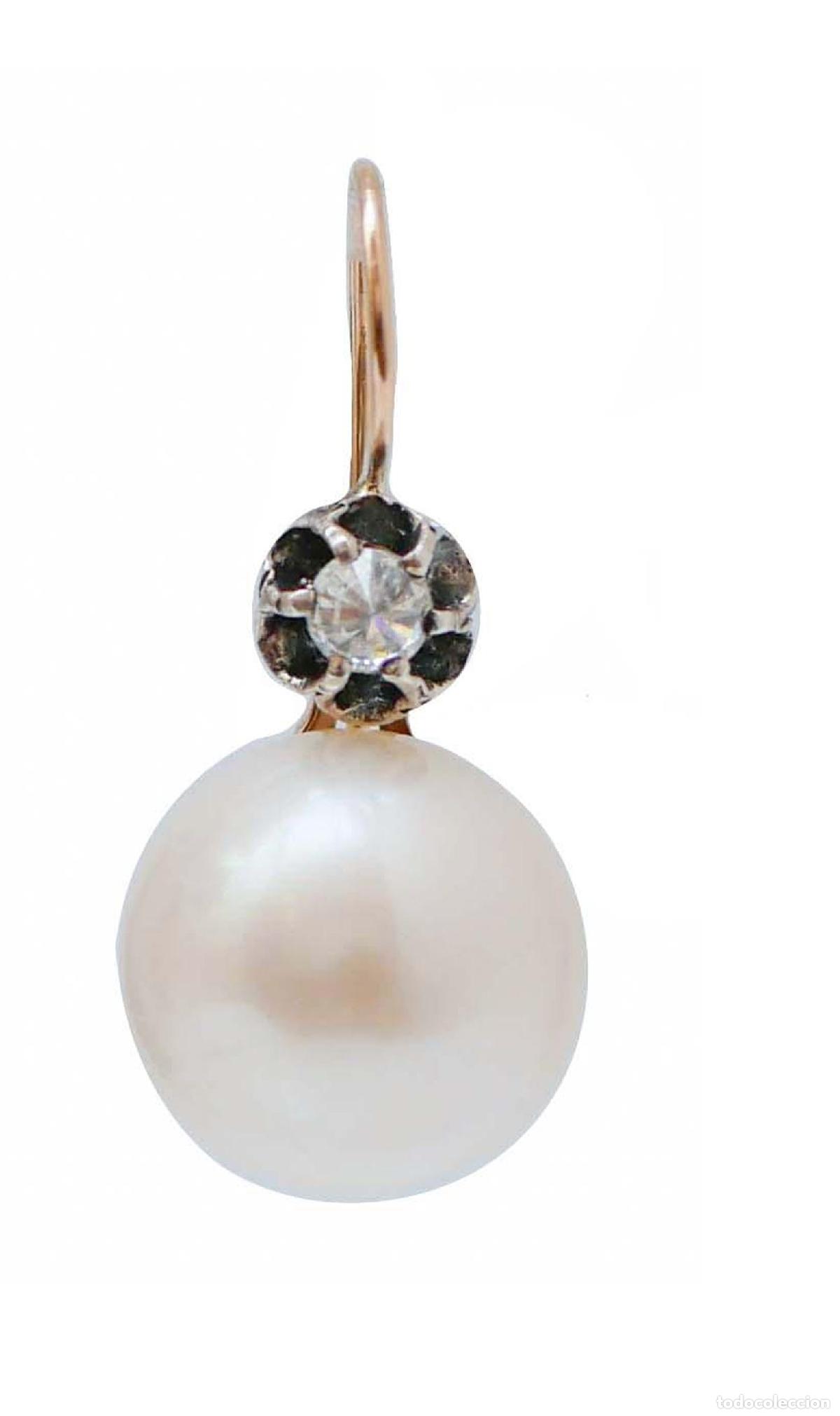 Joyeria: Pendientes de diamantes, perlas, oro rosa y plata - Foto 6