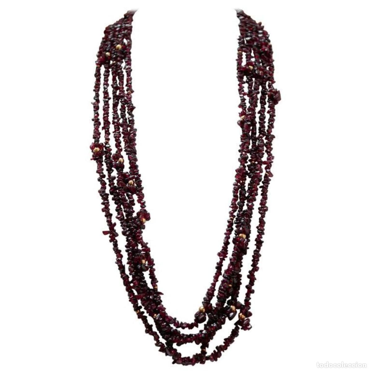 Joyeria: Collar de granates de varias vueltas - Foto 1