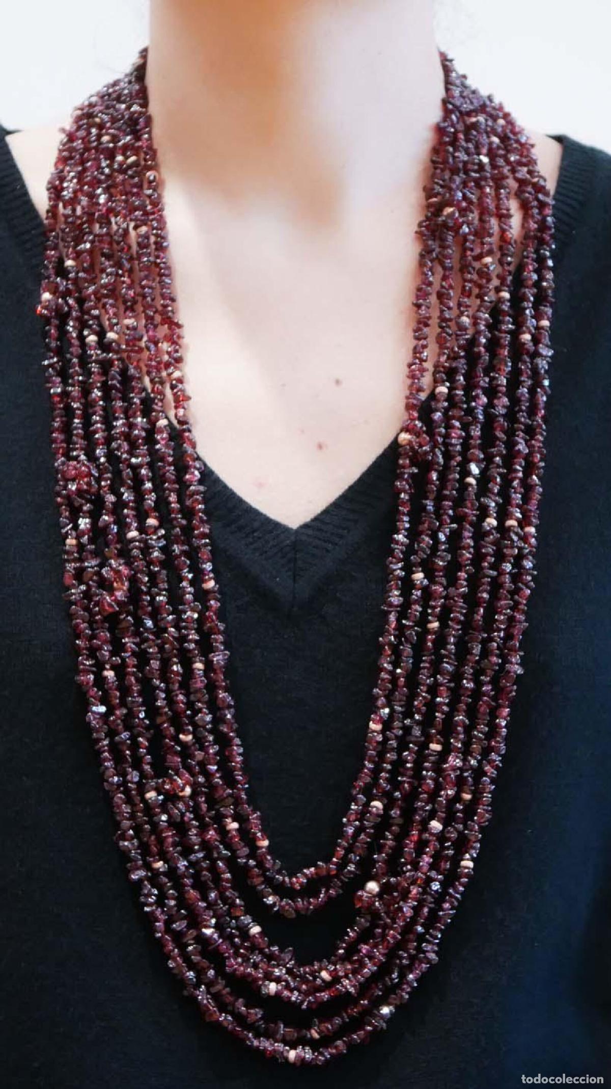 Joyeria: Collar de granates de varias vueltas - Foto 3