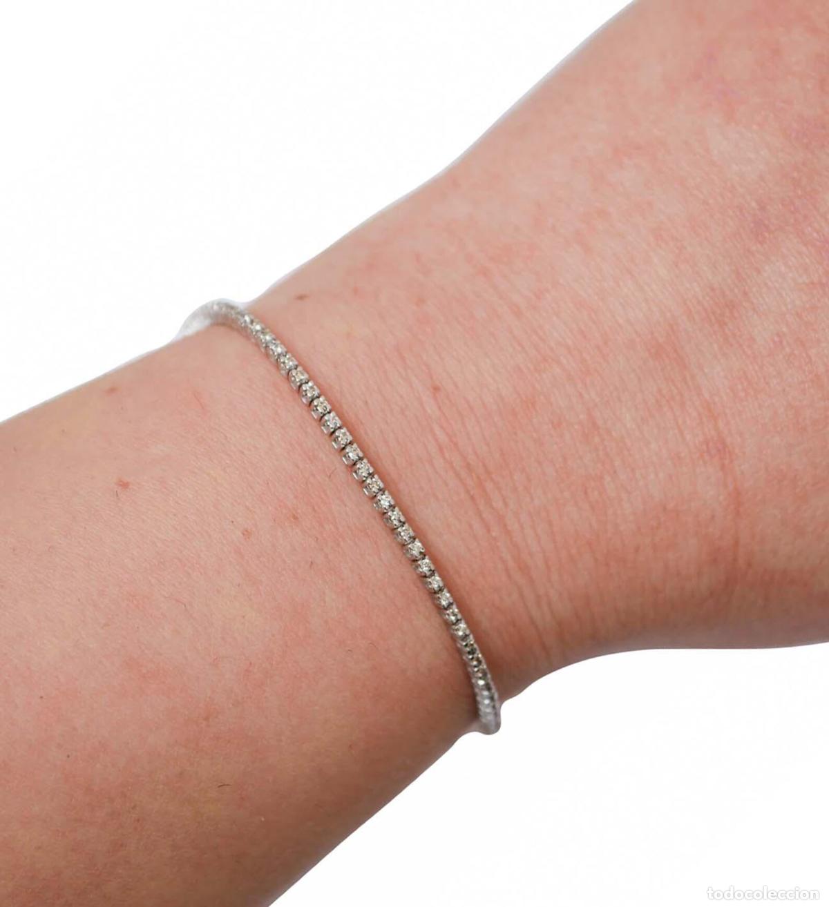 Joyeria: Pulsera de tenis de oro blanco y diamantes - Foto 2