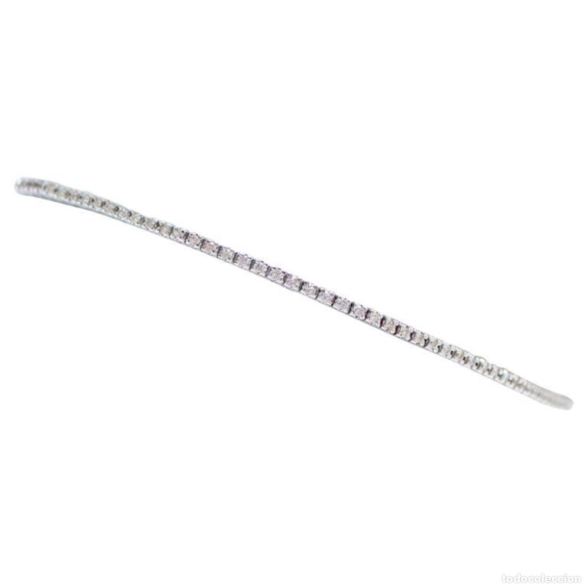 Joyeria: Pulsera de tenis de oro blanco y diamantes - Foto 1