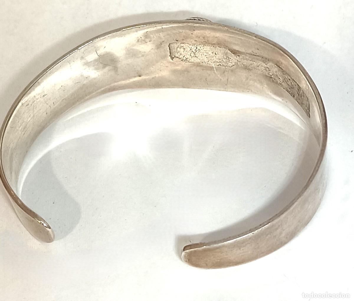 Joyeria: PULSERA DE PLATA DE LEY 925 REPUJADA CON TURQUESA - Foto 3