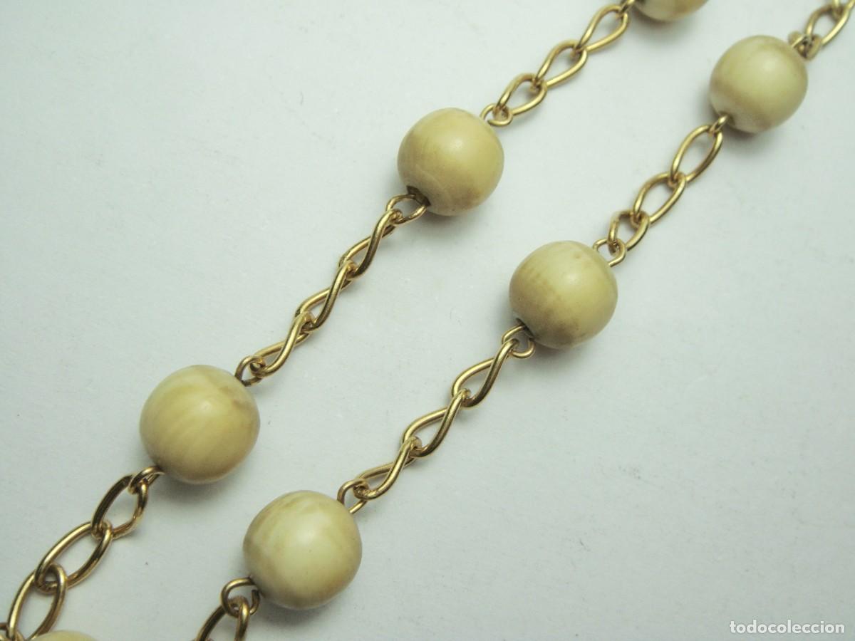 Joyeria: Pulsera en oro de 18 k con cuentas de hueso - Foto 2