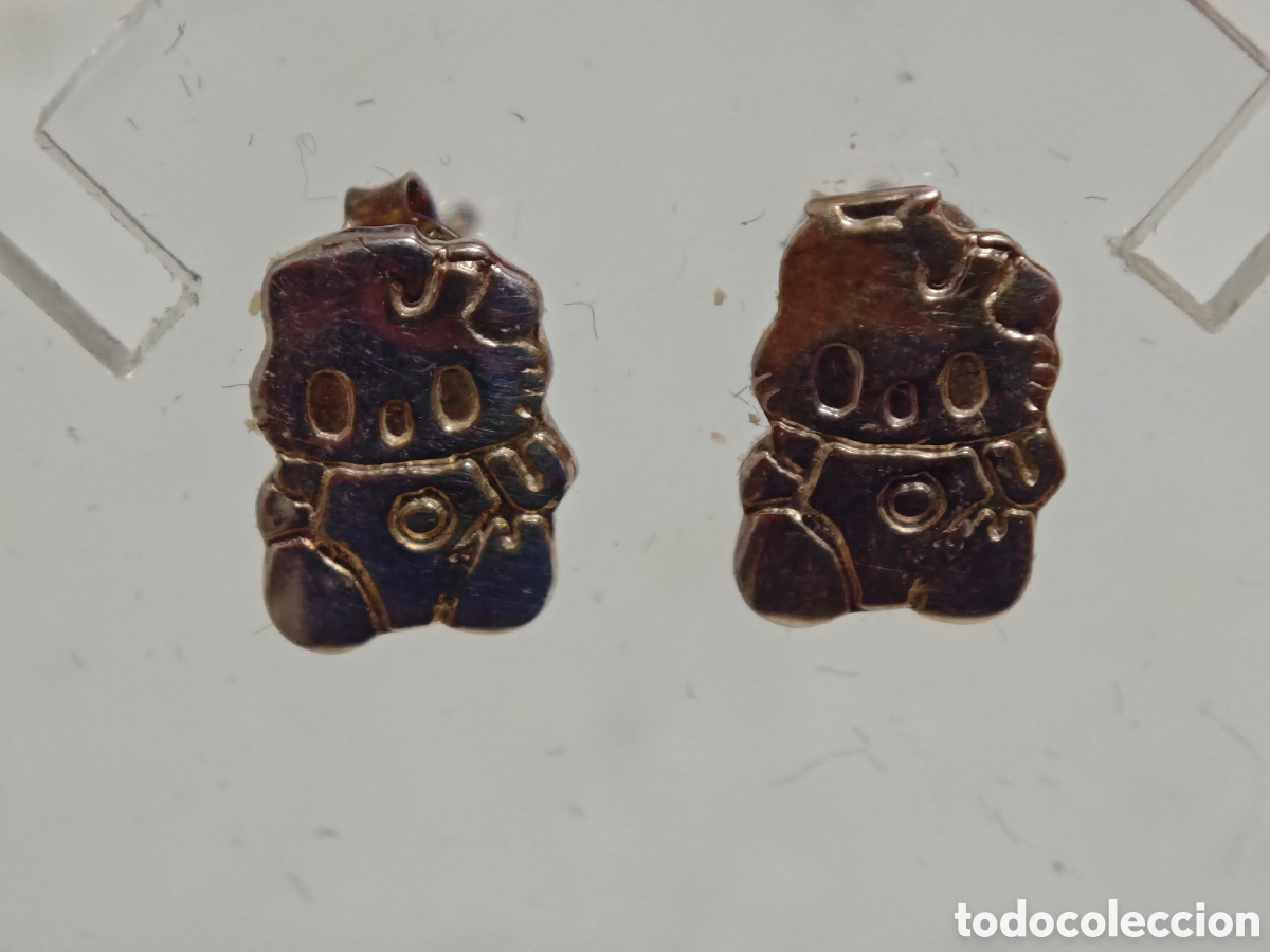 Joyeria: Pendientes en plata de ley escena osos - Foto 2